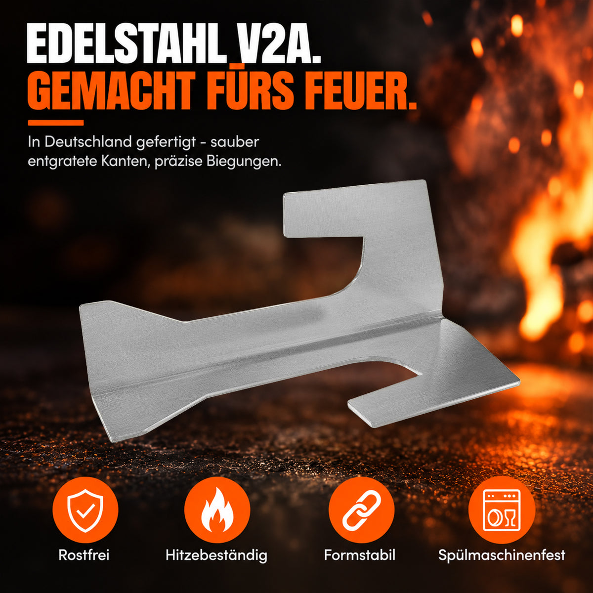 Edelstahl V2A – rostfrei, hitzebeständig, formstabil