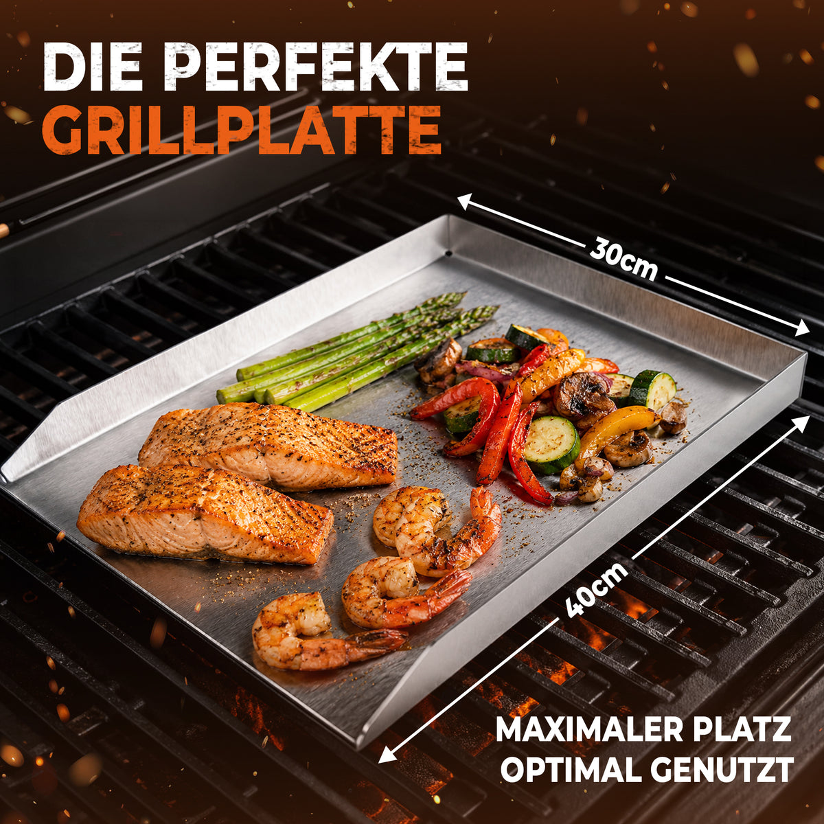 Flamara Plancha 40 × 30 cm – 4 mm Stärke