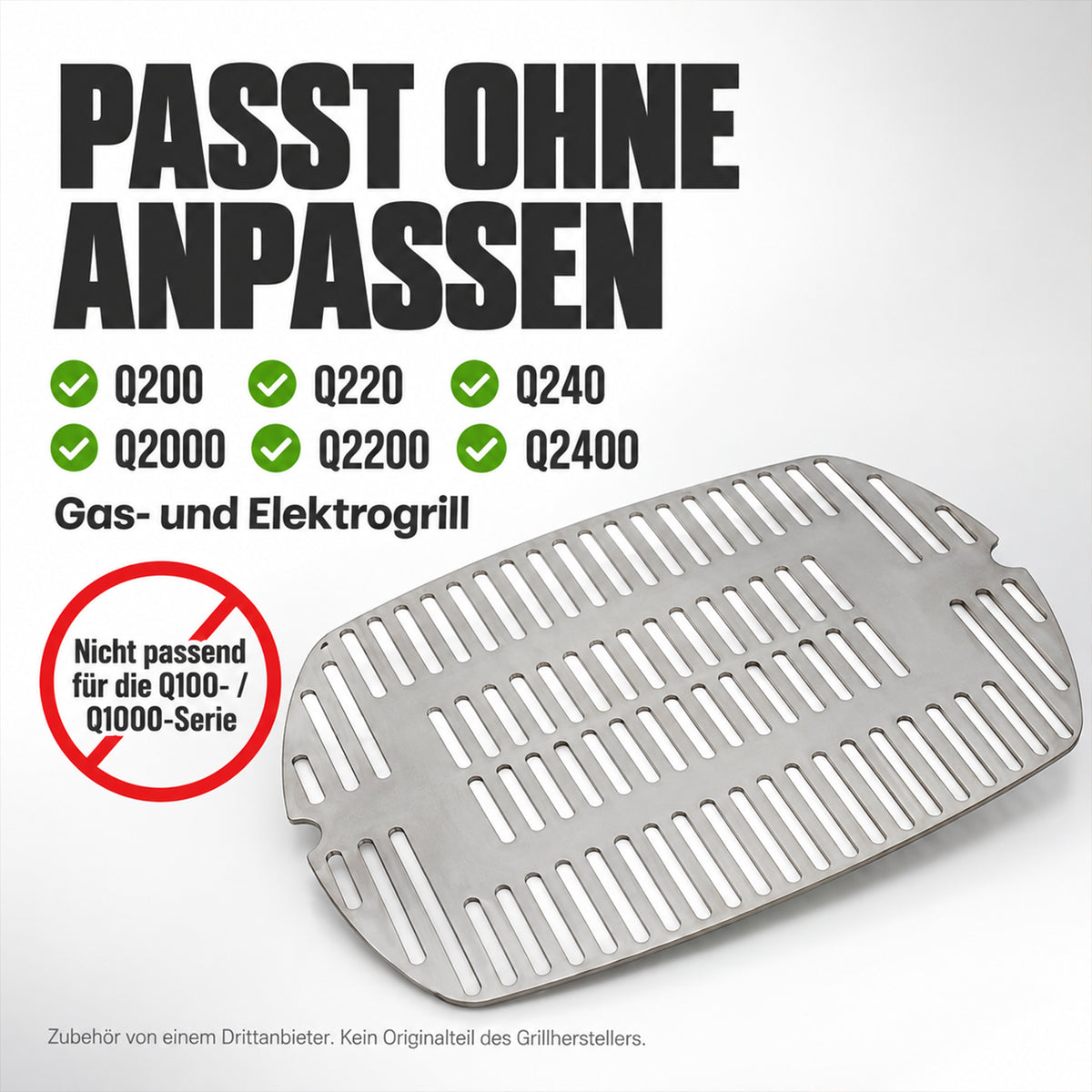 Passt ohne Anpassen: Q200, Q220, Q240, Q2000, Q2200, Q2400